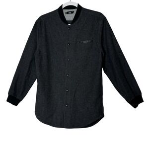 Vince Jacket Men's Small Black Wool Blend Pocket Cozy Outdoor Designer Button Up
